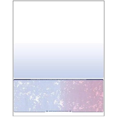 500 Blank Check Stock - Check On Bottom - Blue/Red Prismatic
