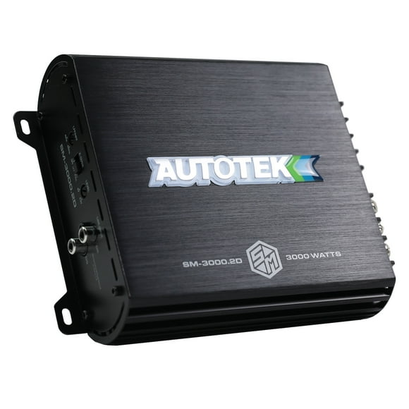 Autotek 3000 Amplificateur Audio de Voiture Watts 2 Canaux avec Bouton de Basses, Machine de Rue SM-3000.2D