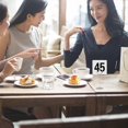 thumbnail image 4 of 50pcs Table Numbers 1-50, Plastic Table Numbers Double Table Number Cards Table Number Signs for Weddings Restaurant Banquets Party Event Decors White, 4 of 4