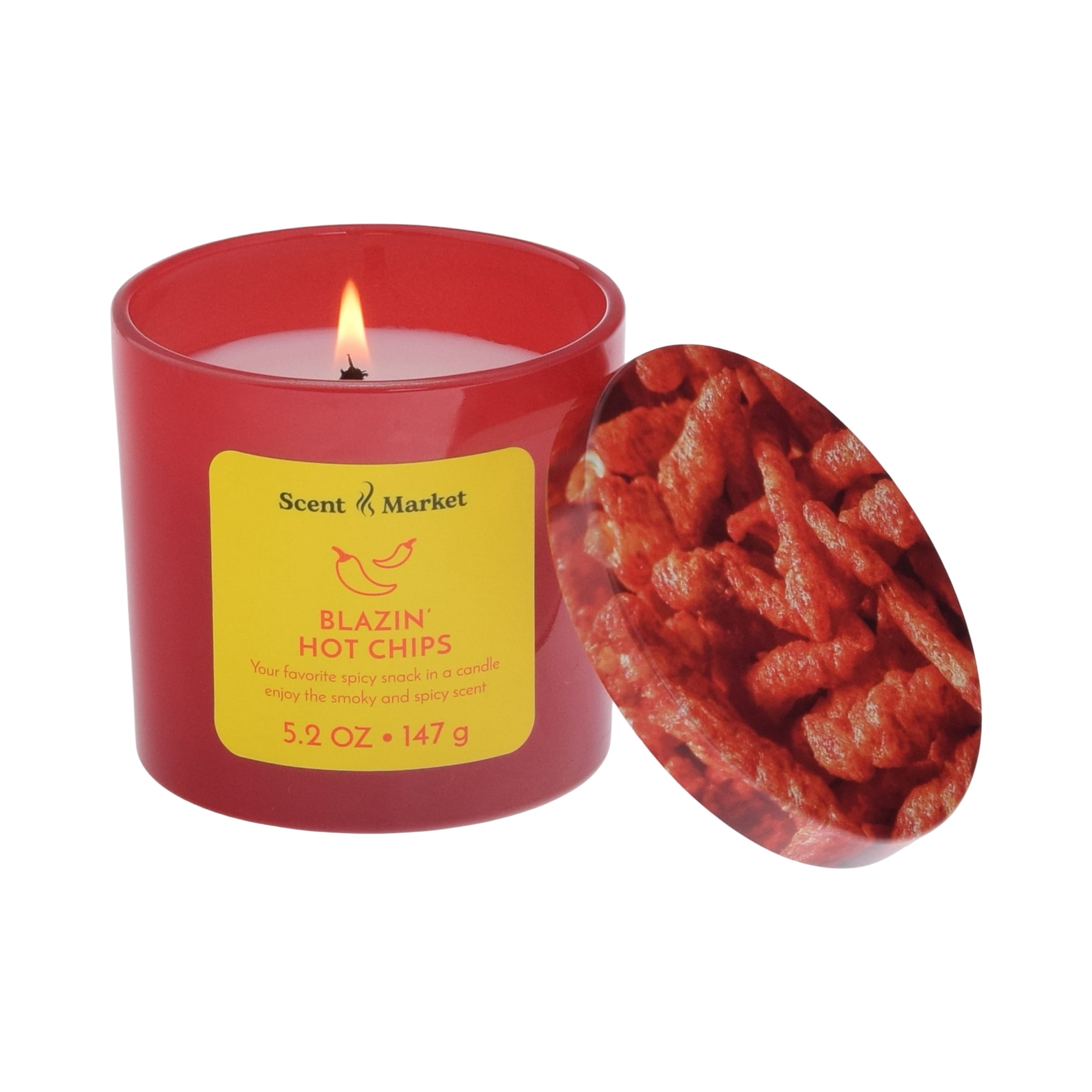 (2 pack) Scent Market Blazin' Hot Chips Scented Jar Candle 5.2oz