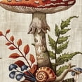 thumbnail image 6 of WYYP Mushroom Snail Folk Art Round Tablecloth 100% Polyester Fiber Waterproof White, 6 of 8