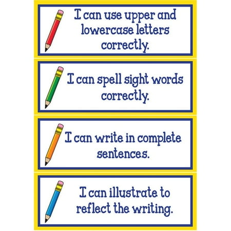 Writing Goals Clip N Track Pocket Chart - Primary Card - Refill