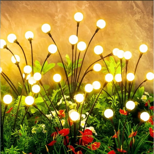 Luces solares Vignuto, paquete de 10, 80 LED, impermeables para jardín