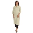 thumbnail image 4 of Moomaya Solid Pintuck Blouses For Women Indian Ethnic Kurti Casual Cotton Kurta, 4 of 6