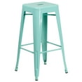 thumbnail image 3 of Flash Furniture Commercial Grade 30" High Backless Mint Green Indoor-Outdoor Barstool, 3 of 10