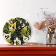 thumbnail image 2 of Leaves and Cats Wall Clock 10 inch Non-Ticking Easy to Read Decorative Clocks for Home Bedroom Living Room, 2 of 8