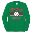 thumbnail image 2 of Wild Bobby City of Texas Baseball Fantasy Fan Sports Men's Long Sleeve T-Shirt, Kelly, Small, 2 of 6