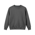 thumbnail image 6 of Nestiefly Oversized Crewneck Sweatshirt Women Fleece Long Sleeve No Hood Pullover Fall Casual Sweat Shirts Dark Gray M, 6 of 7