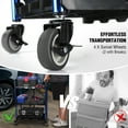thumbnail image 6 of WORKPRO 3-Tier Folding Collapsible Service Cart with Wheels, 210 Lbs Loading Capacity, Foldable Rolling Utility Cart for Garage, Warehouse, Home, Restaurant, Office, 6 of 8