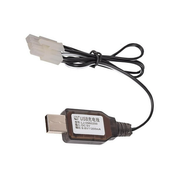 Tizuqe 9.6V NiMH Battery Charger Cable USB Compatible For Remotes Control Car Toy
