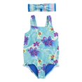 thumbnail image 2 of Hurley Girls' One Swimsuit and Headband 2-Piece Set, Sail, 3T, 2 of 2