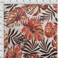 thumbnail image 4 of oneOone Polyester Spandex Candy Red Fabric Tropical Leaf With Texture Quilting Supplies Print Sewing Fabric By The Yard 56 Inch Wide, 4 of 4