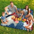 thumbnail image 7 of Patriotic Roosters Fireworks Backdrop Picnic Blanket Waterproof Outdoor Beach Blanket Hand-held Pad Suitable for Travel, Camping, Beach, Family Gatherings, 7 of 7