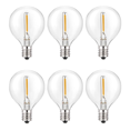 thumbnail image 1 of 12 Pcs Ampoules de Remplacement G40 LED, Base à Vis E12 Ampoules LED Incassables pour Solaire Blanc Chaud, 1 of 7