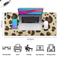 thumbnail image 5 of Long Mouse Pads for Desk,Gold and Brown Of Leopard Print Desk Mats on Top Of Desks, Desk Mouse Pad Extra Large with 3mm Non-Slip Base and Stitched Edge for Gaming,Office,Work,Home 35.4"x15.7", 5 of 6