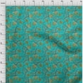 thumbnail image 3 of oneOone Georgette Viscose Fabric Leaves & Floral Block Print Fabric By The Yard 42 Inch Wide, 3 of 4