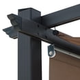 Aoodor 10 x 10 ft. Outdoor Aluminum Pergola with Retractable Shade ...