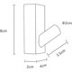 thumbnail image 3 of 4pcs Natural Wooden Coat Hooks, Wood Wall Hooks, Adhesive Hooks Hat Hook, Rectangle Beech (q), 3 of 5