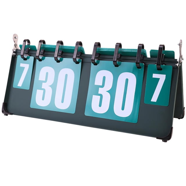 Yuarrent Marcador multifunción Placa de acero engrosada Marcador de baloncesto de cuatro dígitos Marcador de tenis de impermeable con fondo Almacenamiento y organización del hogar Yuarrent HA017400-00
