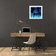 thumbnail image 3 of Jensen, Mia 26x26 White Modern Wood Framed Museum Art Print Titled - Palms Black on Blue I, 3 of 4