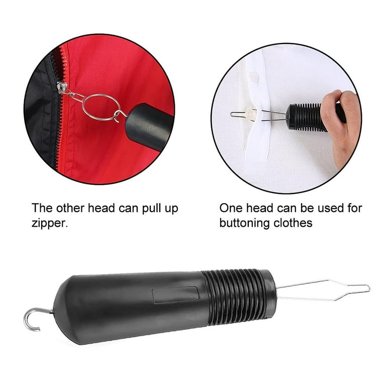Button Hook with Zipper Pull - Button Assist Device with Comfort