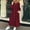 Wine, variant on Women's Button Down Long Dress Sexy Long Sleeve Shirt Dresses Casual Loose A Line Midi Dresses with Pocket
