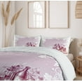 thumbnail image 6 of Ambesonne Wine Duvet Cover Sets, Grunge Abstract Framework, 2-Queen, Lilac and White, 6 of 7