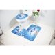 thumbnail image 3 of Juego de 3 fundas y alfombras antideslizantes para asientos de inodoro navideños, juegos de baño navideños para decoraciones navideñas (muñeco de nieve con bufanda azul), 3 of 5