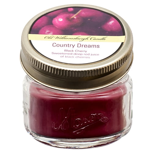 New 379798 Old Williamsburgh Candle Scented Mason Jar 3 Oz Black Cherry (12Pack) Fashion