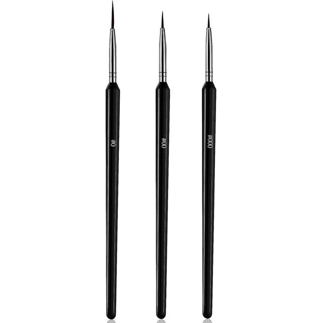 3 Piezas de Pinceles para Decoración de Uñas YONGSHENG Pinceles Acrílicos