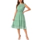 thumbnail image 2 of Vestido de gasa sin mangas con cintura fruncida y estrellas metálicas doradas para fiesta XL verde, 2 of 6
