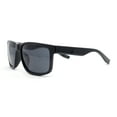 thumbnail image 3 of Classic Mens Sport Horn Rim Plastic Rectangular Sunglasses Shiny Black - Black, 3 of 4