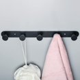 thumbnail image 5 of Perchero de Pared Ganchos para Toallas Toalleros con Tornillos montados en la Pared para baño y Cocina, Negro, 5 Ganchos Redondos, 5 of 5