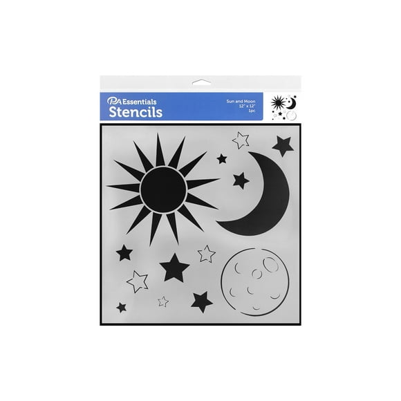 Moon And Stars Stencil