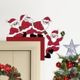 thumbnail image 4 of Santa Claus Wapiti Wooden Door Corner Sticker Holiday Party Door Corner Decoration Sticker, 4 of 6