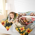 thumbnail image 4 of Feelyou Kid Cartoon Pelicans Twin Comforter Sets, Happy Summer Beach Bedding Set, 2pcs, 4 of 8