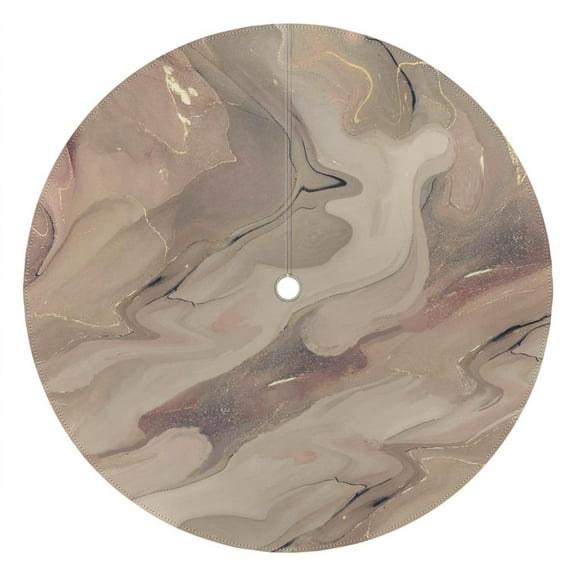 Outdoor Marble Tablecloth with Umbrella Hole and Zipper,Round Waterproof Wrinkle Free Table Cloth Decorative Fabric Washable Table Cover for Patio, Party, Picnic 60 X 60 Inch