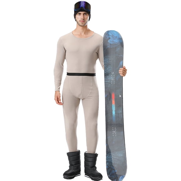 Quixlent Thermal Underwear for Men Fleece Lined Long Johns Set 2 Piece Shirts And Pants Base Layer for Cold Weather Winter