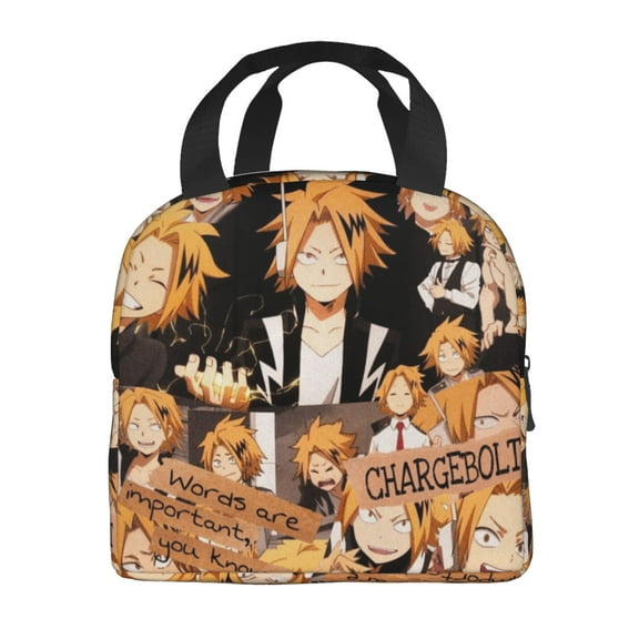 My Hero Academia Denki Kaminari Lunch Bag Tote Bag Insulated Lunch Box Picnic Beach Fishing Work