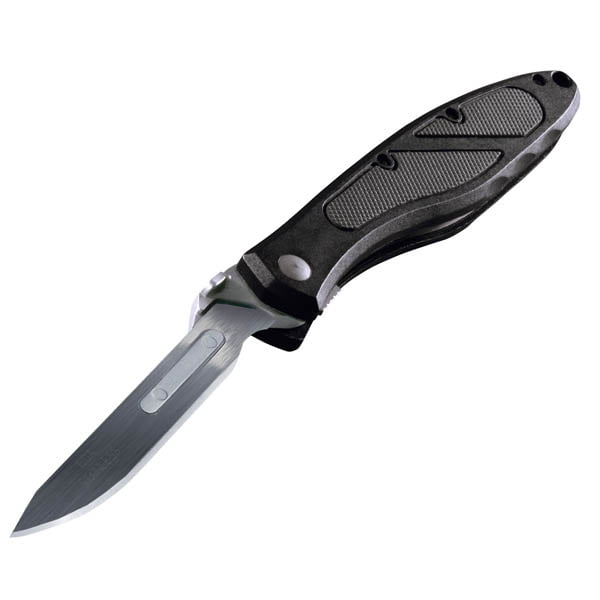 HAVALON PIRANTA FIELD KNIFE 2.75" STAINLESS STEEL REPLACEABLE POLYMER BLK