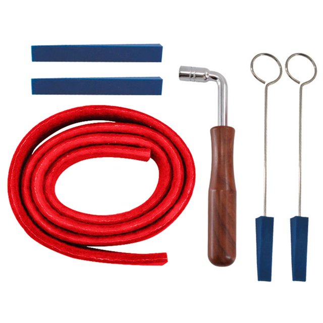 Soidarity Kit de mantenimiento de piano de 6 piezas, kit de silenciamiento de afinación de goma de metal profesional con herramienta de afinación de Accesorios para instrumentos musicales Soidarity OD008086-00