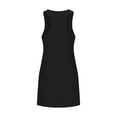 thumbnail image 5 of Shift Dress for Women Women's Fashion Solid Color Round Neck Sleeveless Racerback A-line Dress, 5 of 7