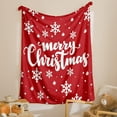 thumbnail image 6 of Snowflake Throw Blanket Christmas Blanket Red Flannel Fleece Blanket Christmas Festival Themed Blanket Soft Plush Blanket for Bedroom Couch Sofa, 6 of 6