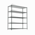 thumbnail image 2 of Llinc Store 71.6" Tall 5-Tier Adjustable Shelving And Racking, 300 Lbs Carrying Capacity Shelf Organizer with Wheels And Shelf Liners Garage Organization Shelving Unit, Black, 2 of 9