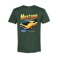 thumbnail image 2 of Wild Bobby, Ford Yellow Mustang Horsepower Cars and Trucks Men Premium Tri Blend Tee, Forest Green, Small, 2 of 6