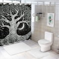 thumbnail image 7 of Orinice Tree of Life Crescent Moon Amanda Sage Bathroom Decor Set - Colorful Luxurious Graphic Print Polyester Fabric Fashion Shower Curtain Set with Hooks 69x72, 7 of 7