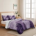 thumbnail image 5 of Twin XL Quilt Set 68''x98'', Purple Mountain Bedspread Coverlet with 2 Pillow Shams, Misty Forest Nature Woodland Pine Tree Landscape Breathable All Season Quilt Bedding for Dorm/Guest Room, 5 of 9