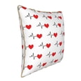 thumbnail image 2 of Kll Heartbeat Symbol Decorative Throw Pillow Covers Velvet Soft For Couch Sofa Bedroom Living Room Outdoor -16"X16", 2 of 8