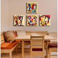 thumbnail image 5 of Colorful Music Graffiti Abstract Canvas Wall Art Modern Home Decor for Bedroom Living Room Contemporary Music Painting Poster Prints Stretched and Framed Ready to Hang 12" x 12" x 4", 5 of 6