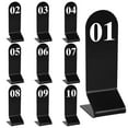 thumbnail image 2 of Aspire 10Pcs Acrylic Table Numbers, Tent Style Numbers Sign, Double Sided Table Number Card for Restaurant-Black-Number 1to10, 2 of 6